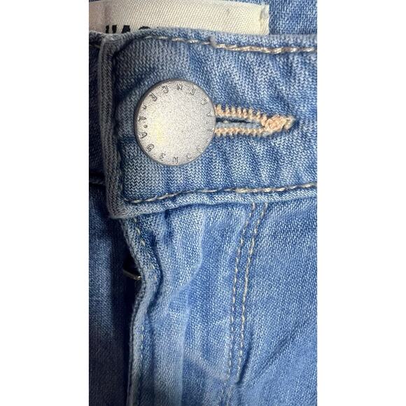 L’AGENCE Alicent High Rise Wide‎ Leg Jeans Havana Blue Wash Size 30 Made In USA - Picture 12 of 16